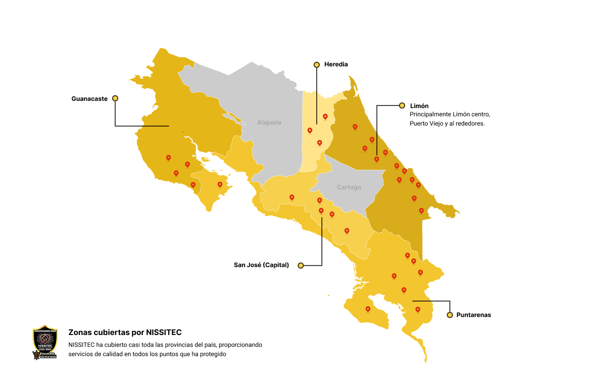 Mapa de cobertura de NISSITEC